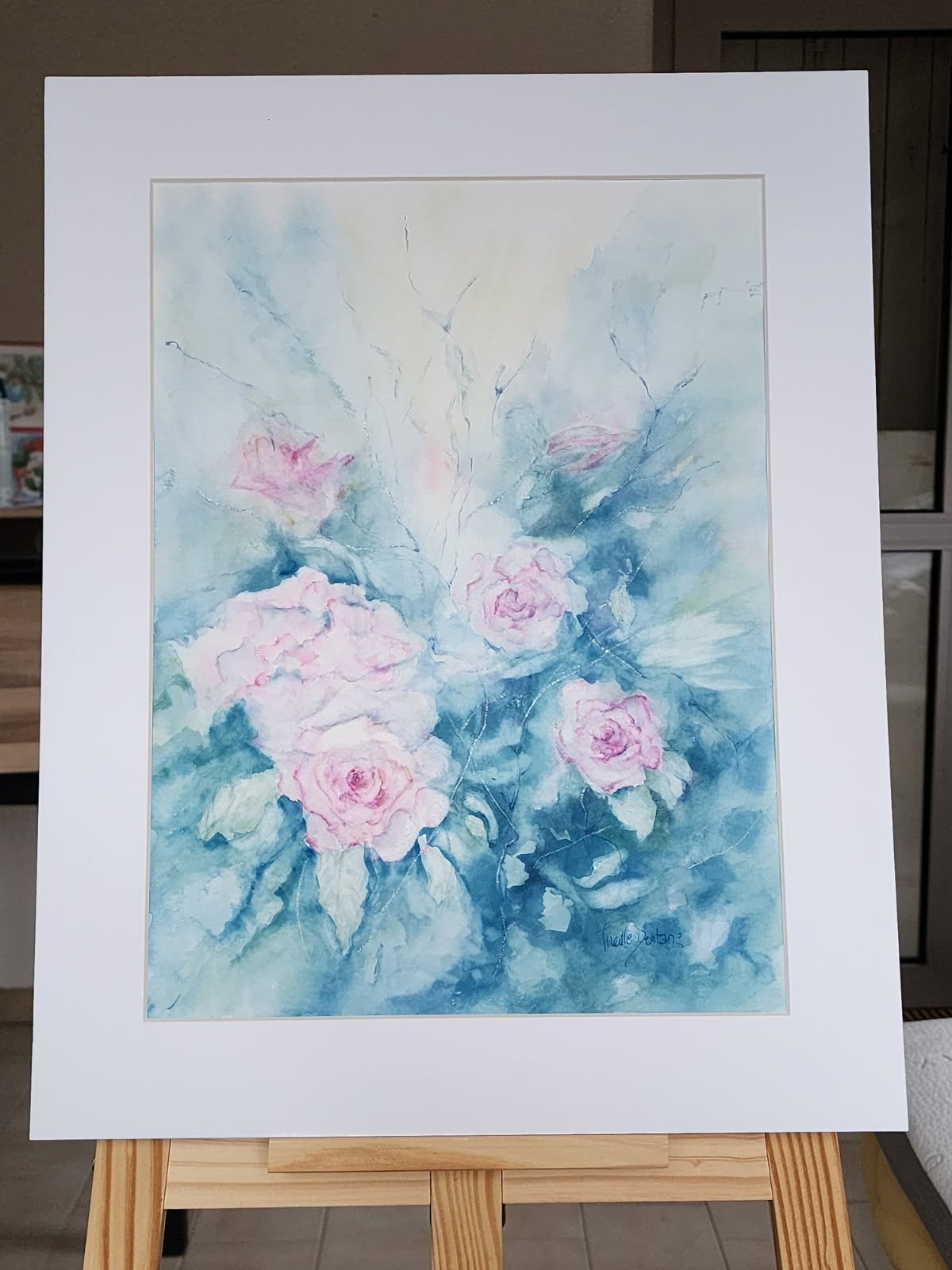 Murmures de roses – Art Floral Abstrait
